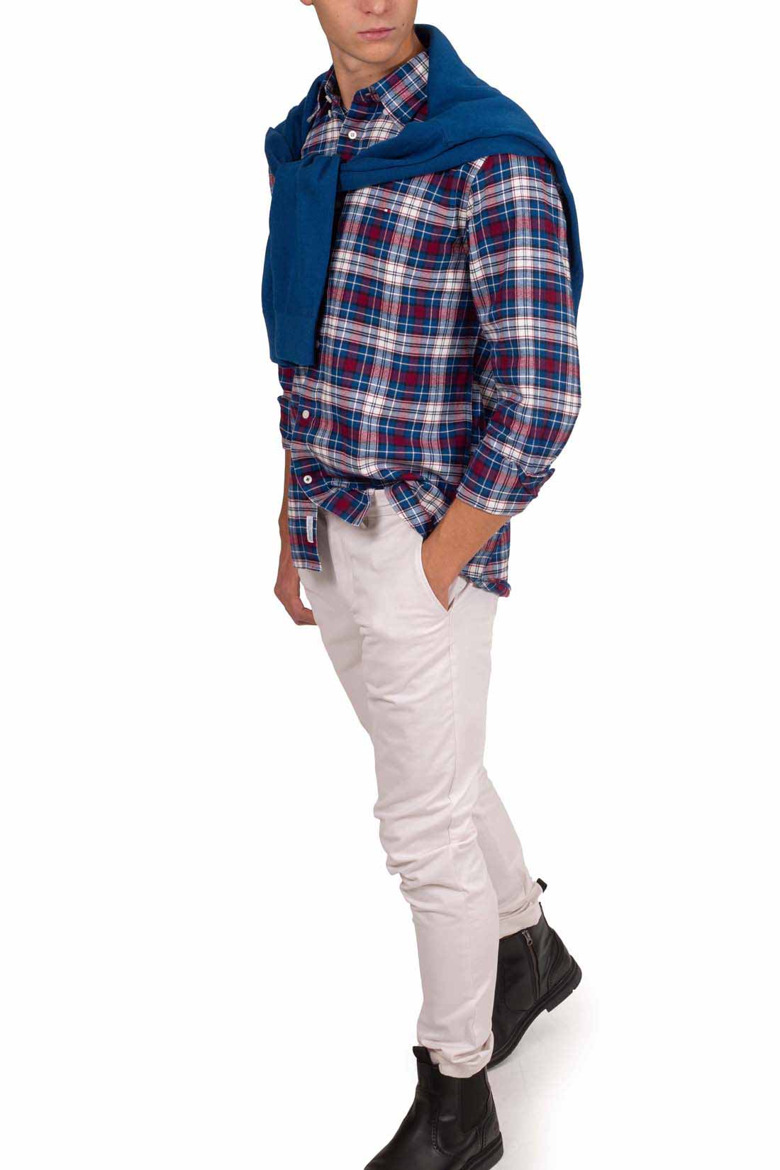 TOMMY HILFIGER - Men's regular tartan shirt  - Size L-3