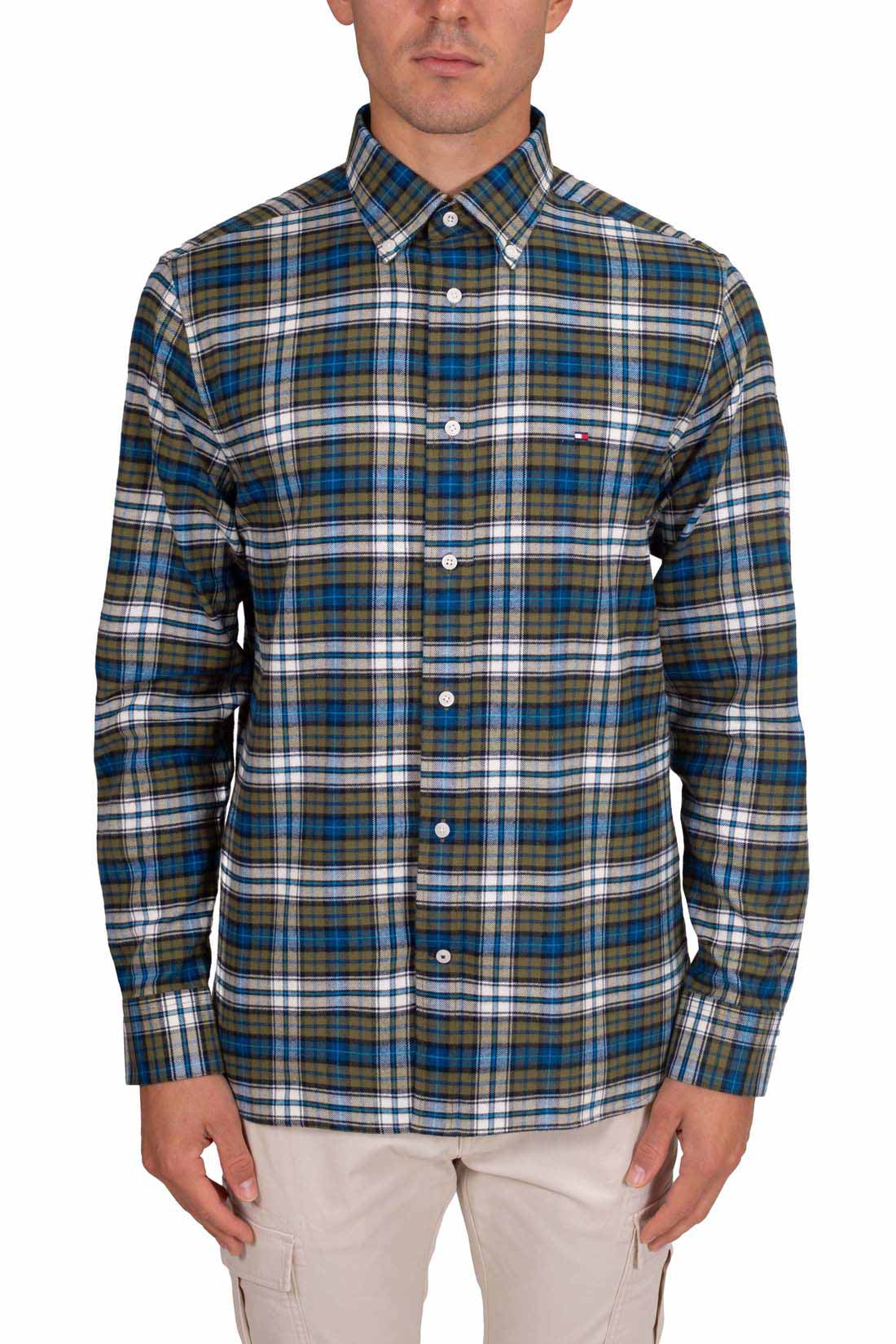 TOMMY HILFIGER - Men's regular tartan shirt  - Size L-5