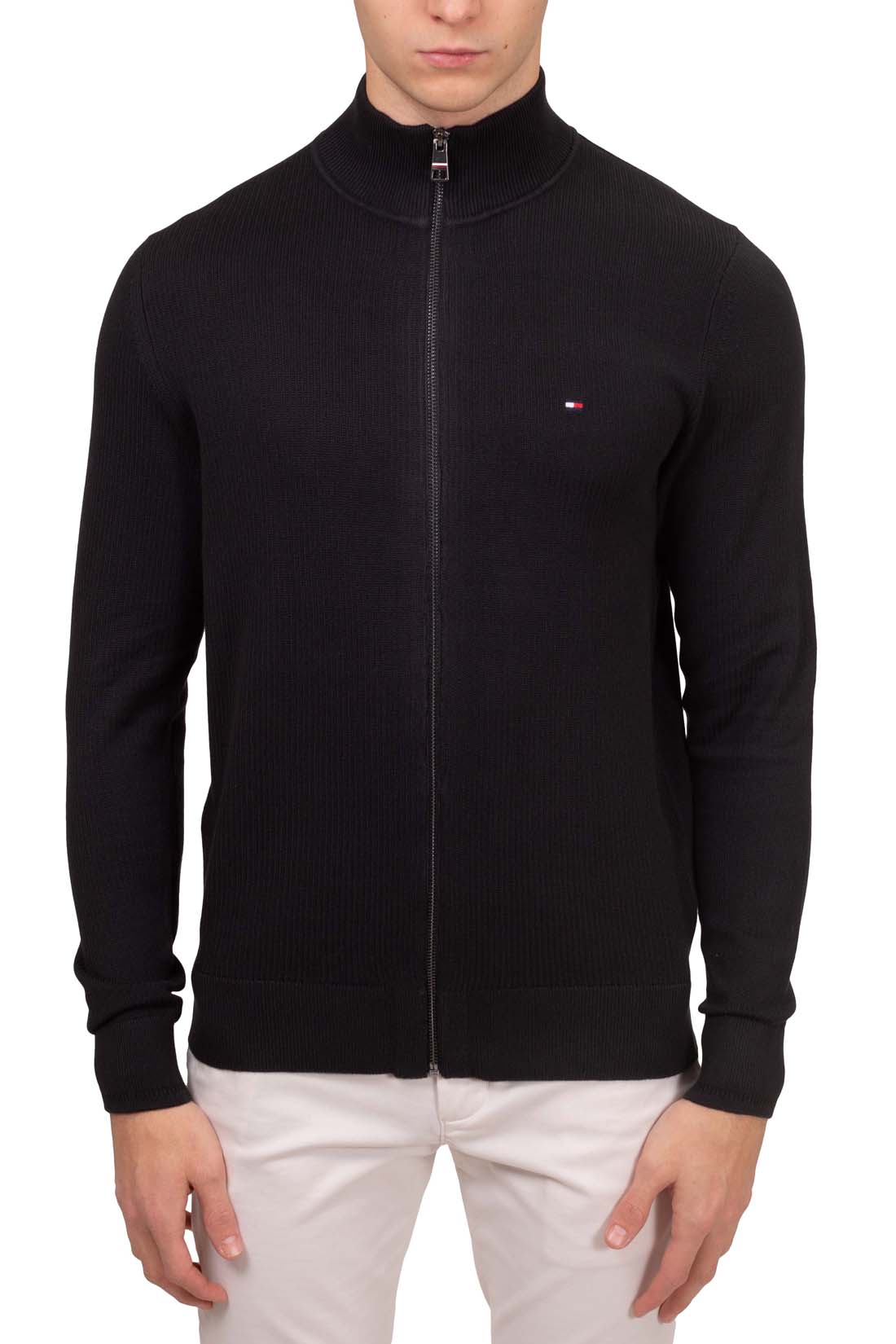 TOMMY HILFIGER - Men's regular sweater with zip  - Size XL-9