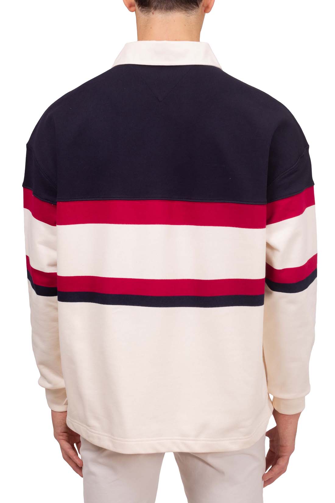 TOMMY HILFIGER - Men's relaxed sweatshirt with polo shirt design-6