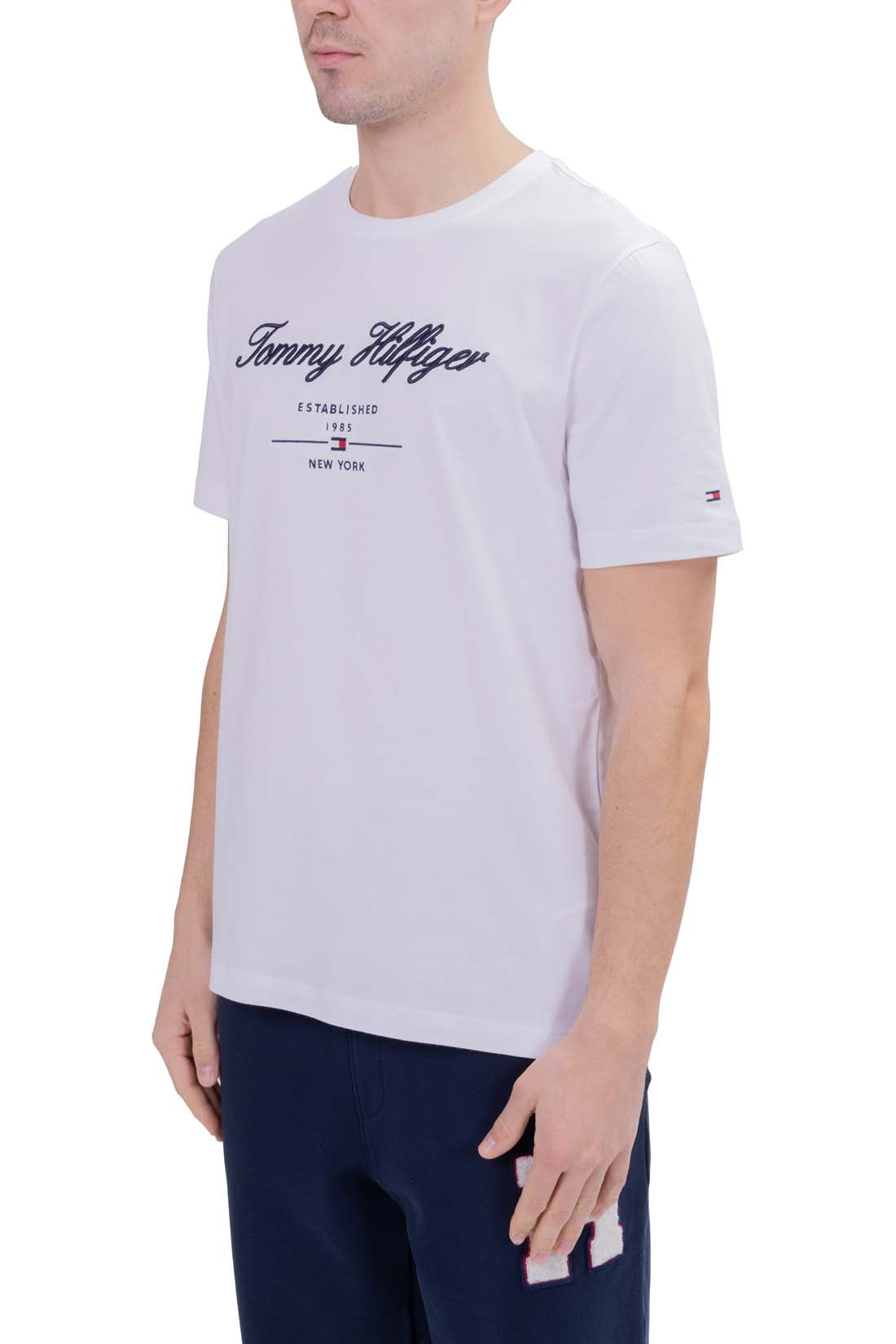 TOMMY HILFIGER - Men's regular T-shirt with embroidered logo  - Size XXL-17