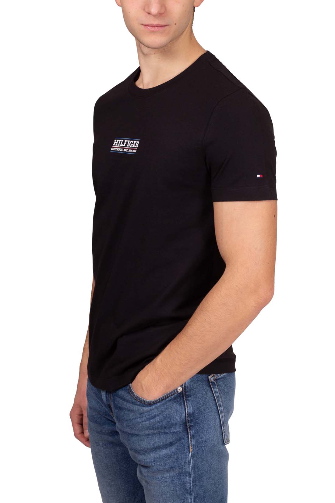 TOMMY HILFIGER - Men's slim T-shirt with printed logo-11