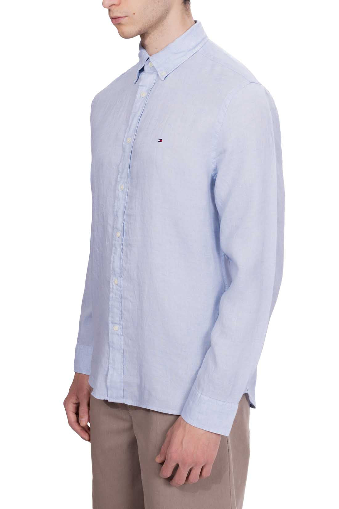 TOMMY HILFIGER - Men's regular linen shirt  - Size XXL-25