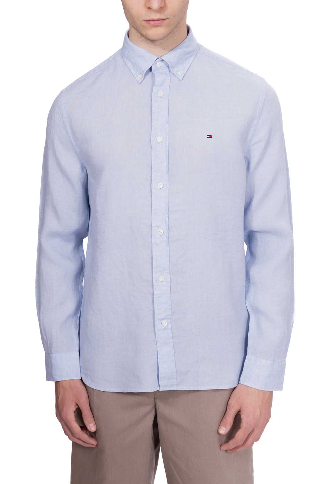 TOMMY HILFIGER - Men's regular linen shirt  - Size XXL-31
