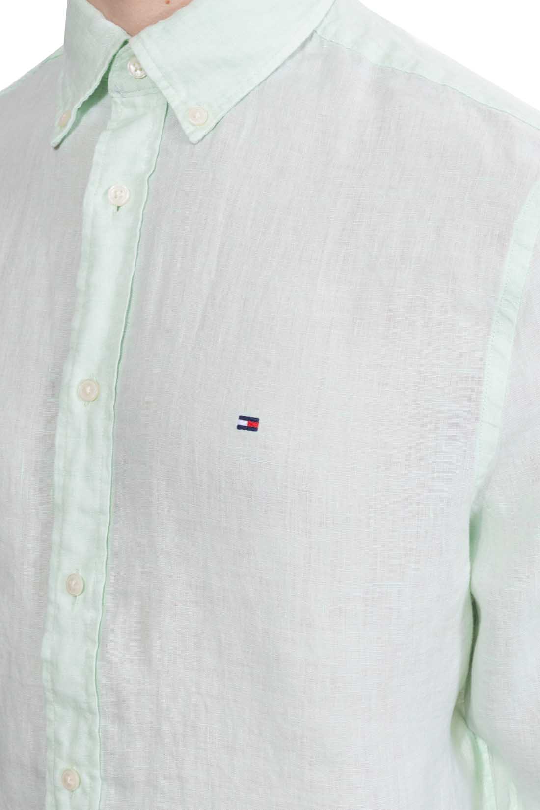 TOMMY HILFIGER - Men's regular linen shirt  - Size XXL-8