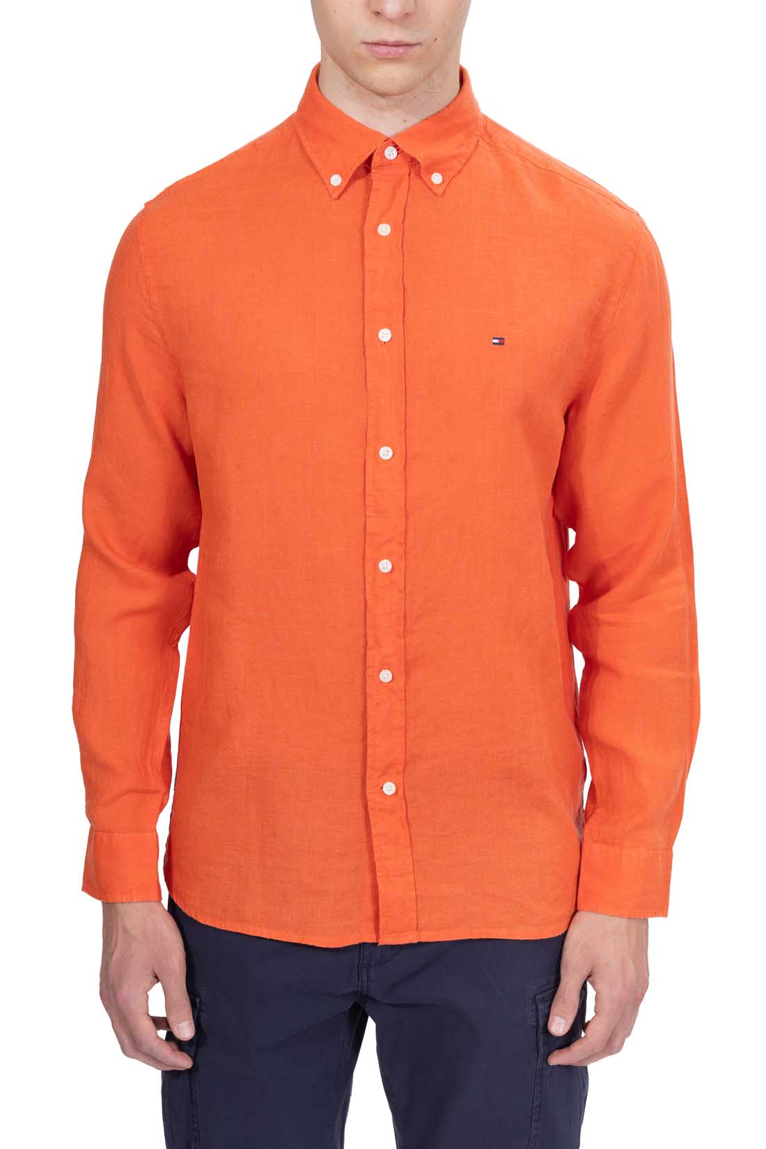 TOMMY HILFIGER - Men's regular linen shirt  - Size XXL-27