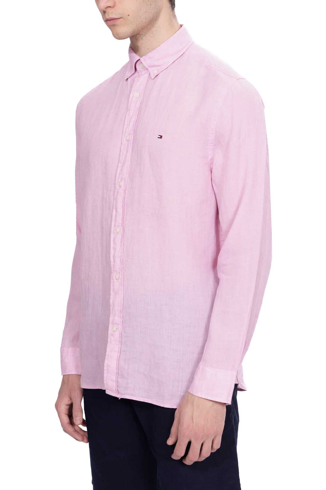TOMMY HILFIGER - Men's regular linen shirt  - Size XXL-45