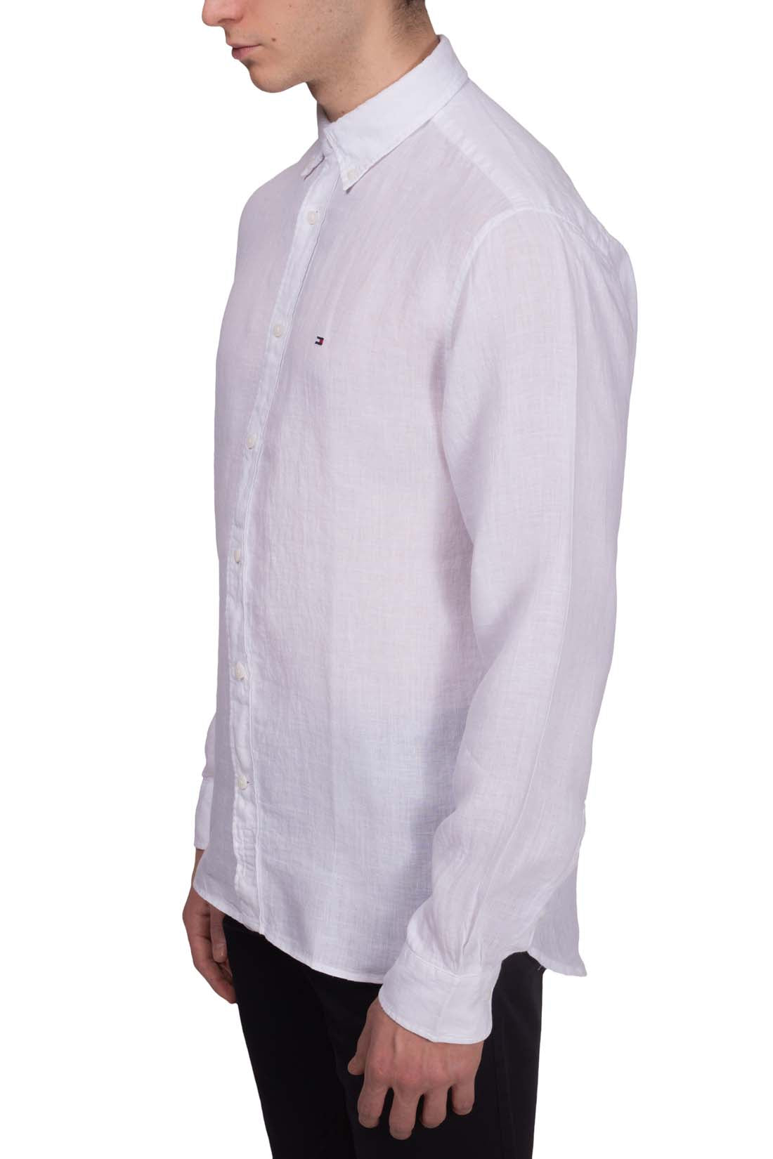 TOMMY HILFIGER - Men's regular linen shirt  - Size XXL-19