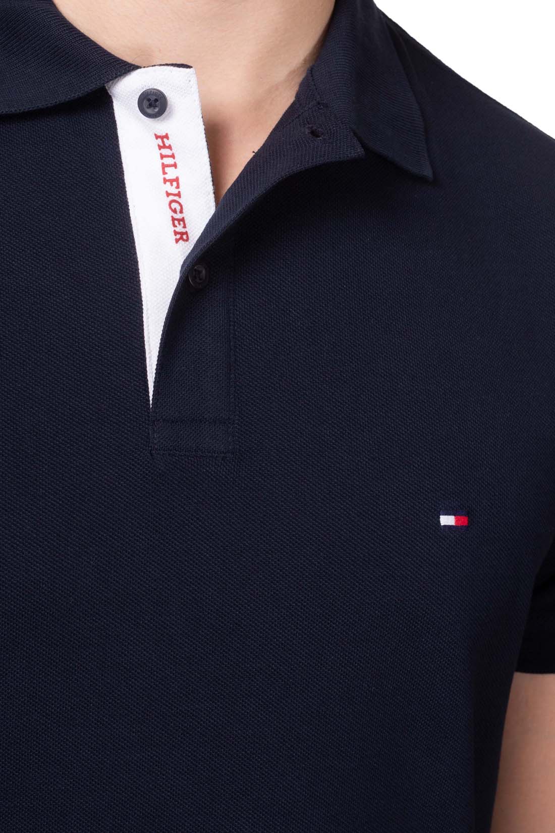 TOMMY HILFIGER - Men's polo shirt with logo placket  - Size L-24