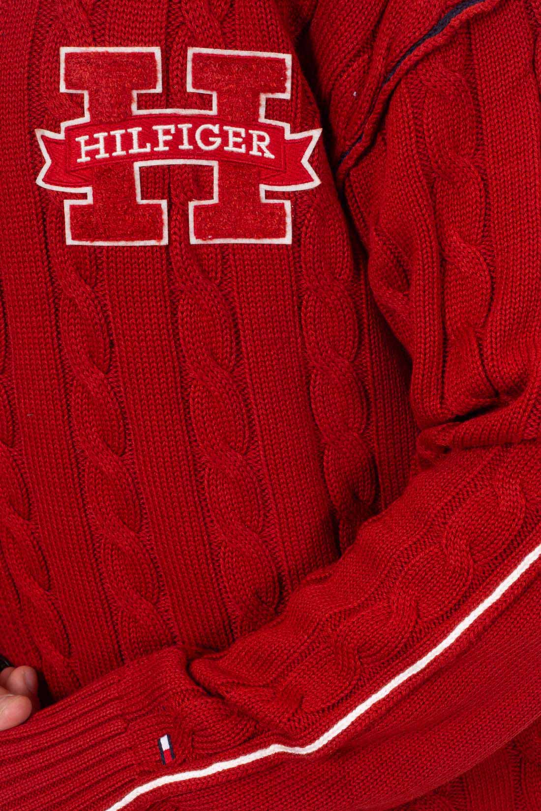 TOMMY HILFIGER - Men's relaxed cable cardigan with logo-16