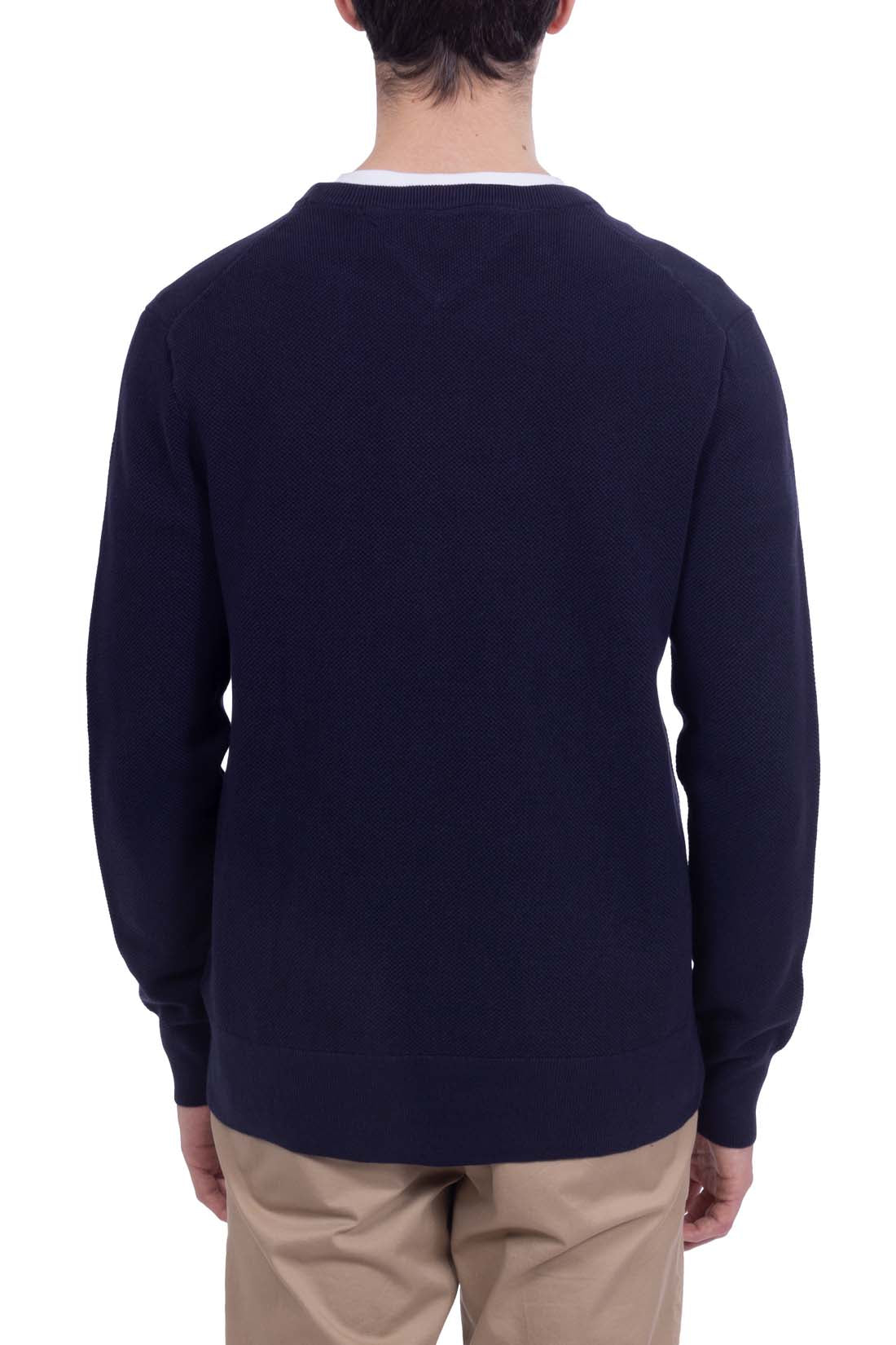 TOMMY HILFIGER - Men's pure cotton sweater with logo