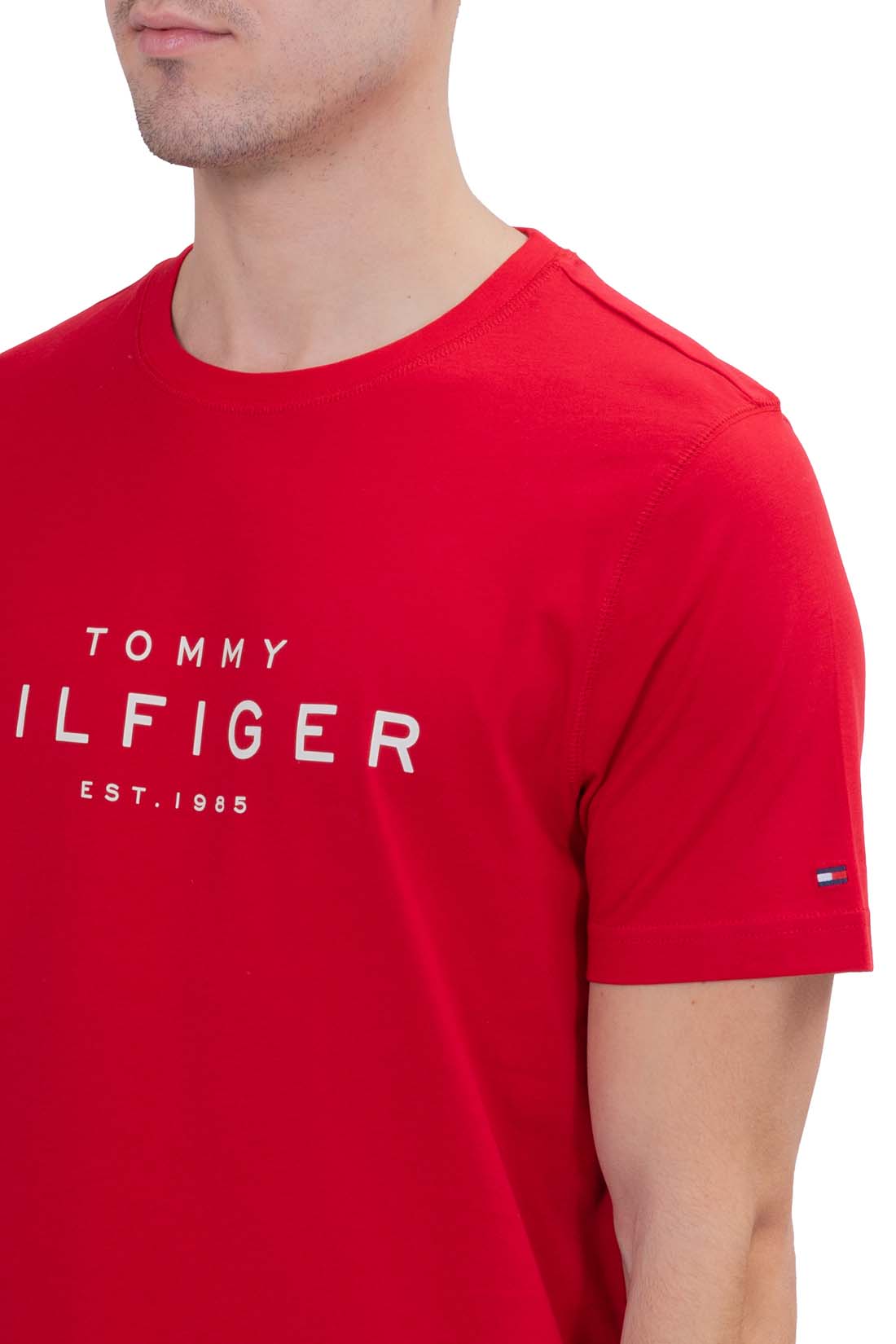 TOMMY HILFIGER - Men's regular T-shirt with printed logo  - Size 3XL-24