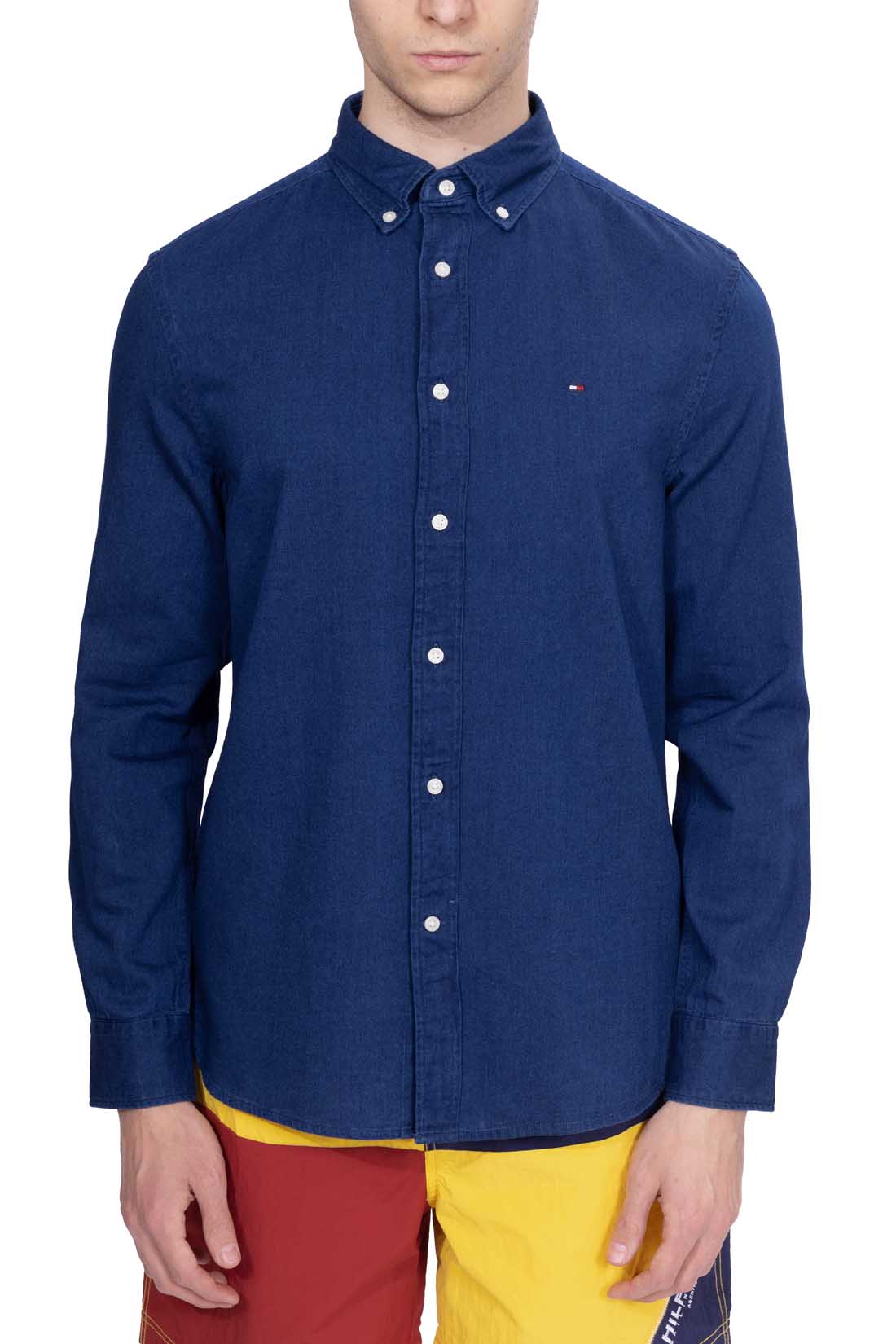TOMMY HILFIGER - Men's regular chambray shirt  - Size 3XL-15