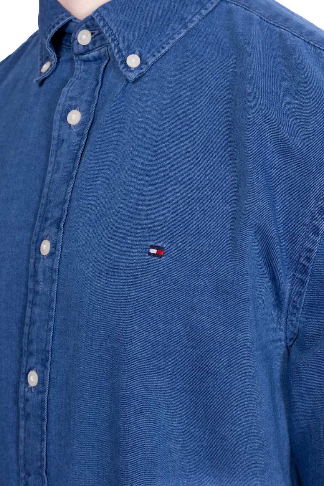 TOMMY HILFIGER - Men's regular chambray shirt  - Size 3XL-36