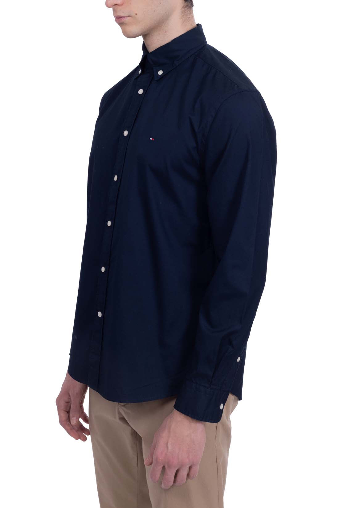 TOMMY HILFIGER - Men's regular poplin shirt  - Size XXL