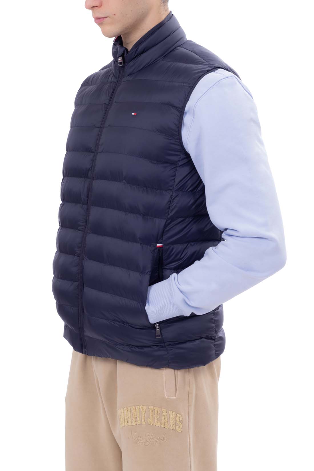 TOMMY HILFIGER - Men's sleeveless jacket in recycled nylon  - Size XL