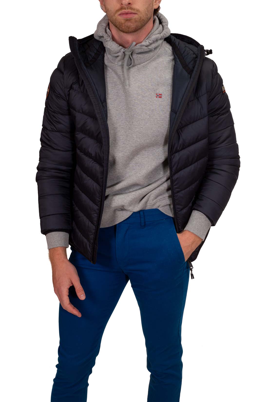 NAPAPIJRI - Men's winter Balis Hood sweatshirt  - Size XL-19