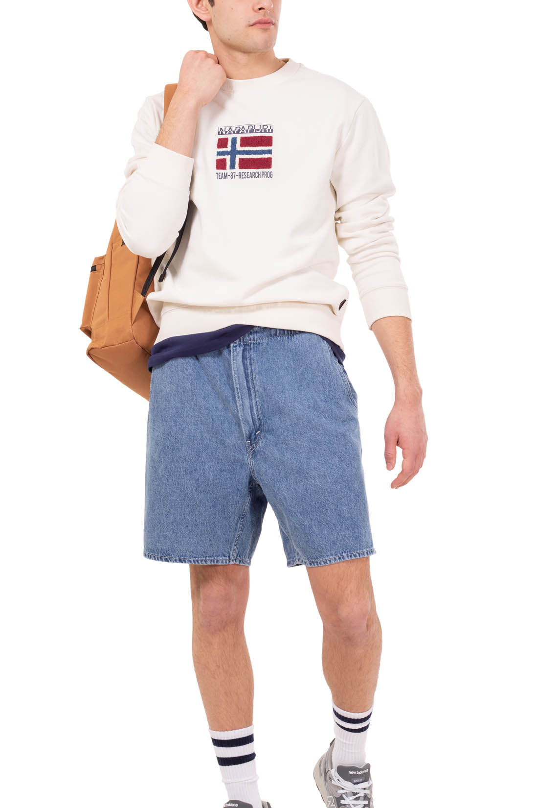 NAPAPIJRI - Men's crewneck signature sweatshirt  - Size XL-23