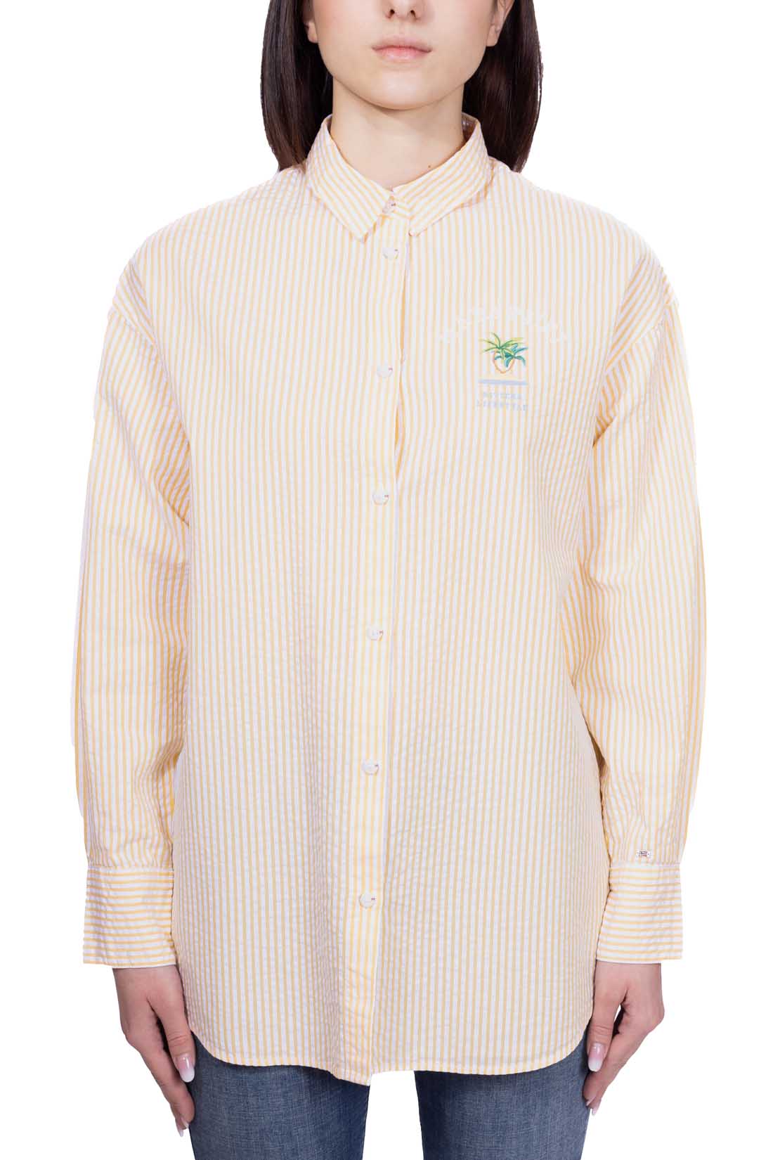 NAPAPIJRI - Women's Fete shirt in striped seersucker-4