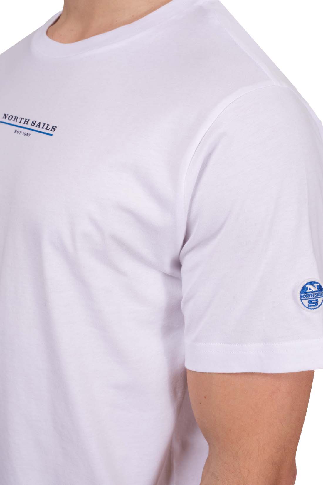 NORTH SAILS - Men's T-shirt with linear logo  - Size 3XL-16