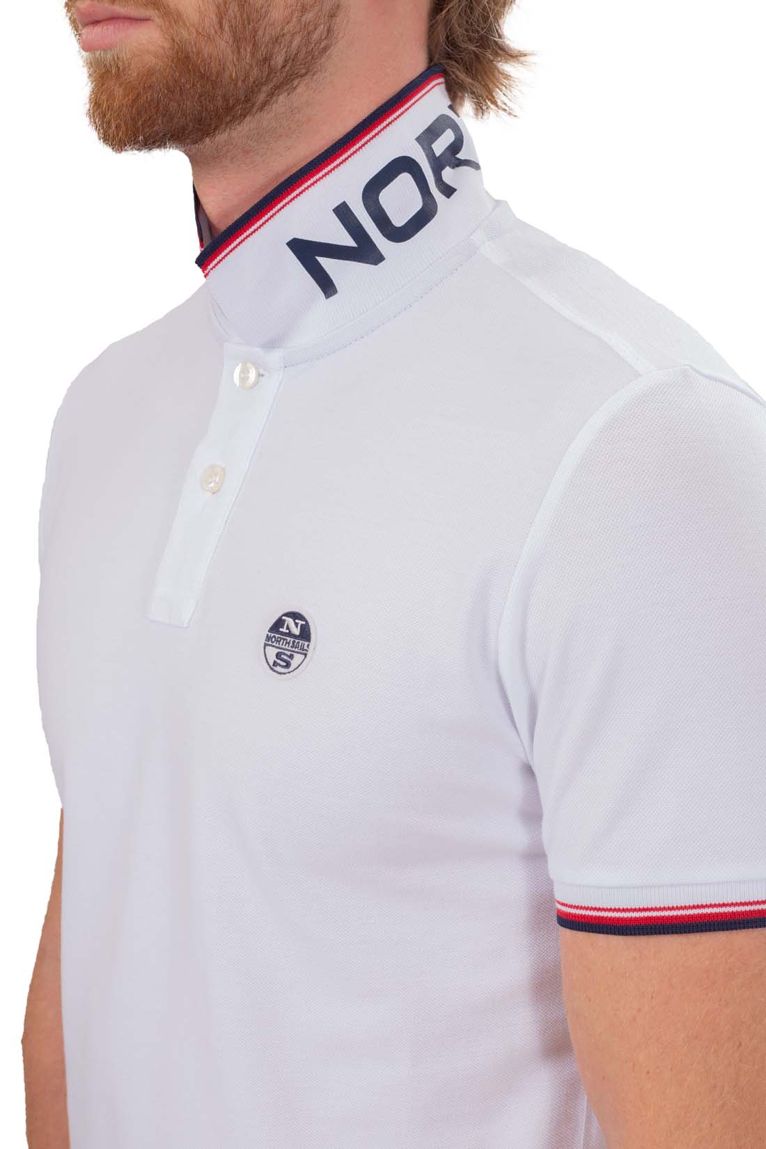 NORTH SAILS - Men's regular polo shirt with logo collar  - Size 3XL-2