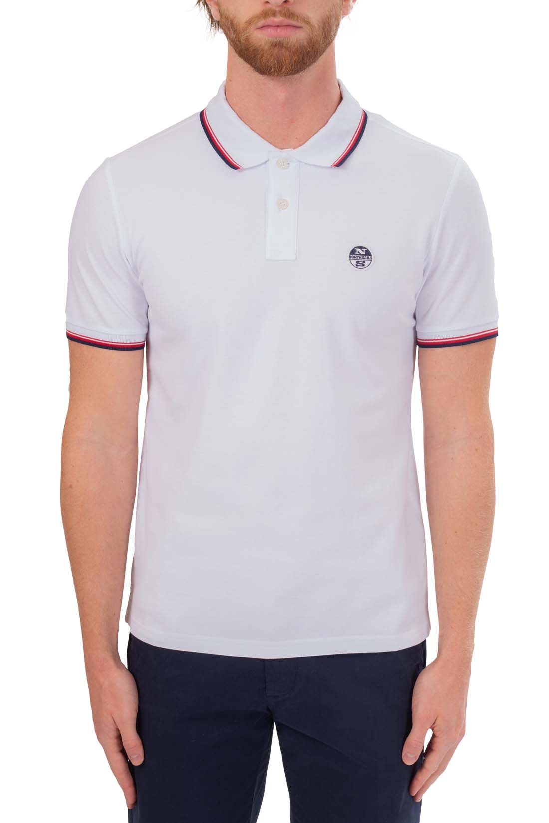 NORTH SAILS - Men's regular polo shirt with logo collar  - Size 3XL-0