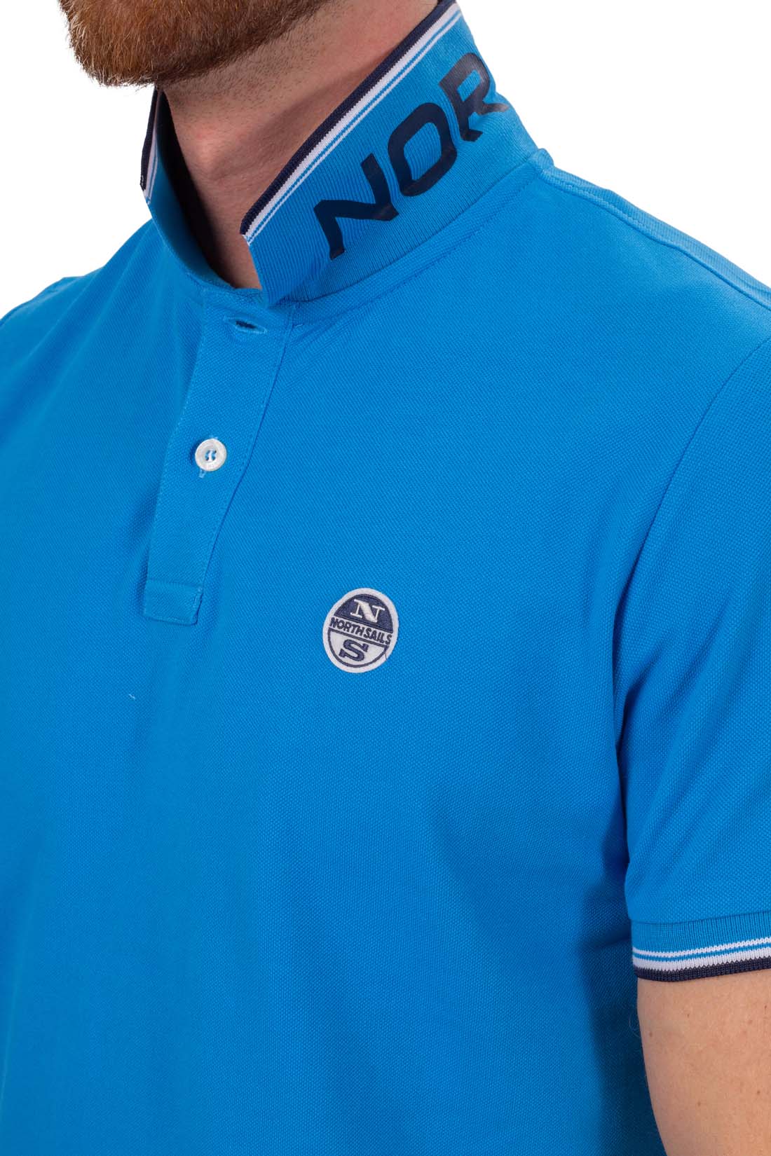 NORTH SAILS - Men's regular polo shirt with logo collar  - Size 3XL-5