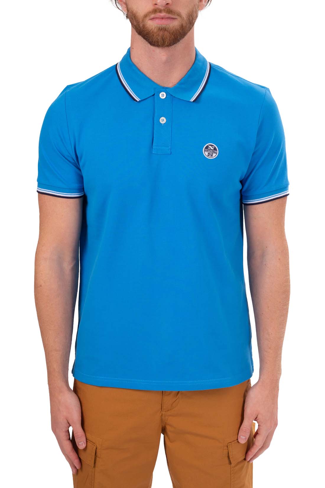 NORTH SAILS - Men's regular polo shirt with logo collar  - Size 3XL-4