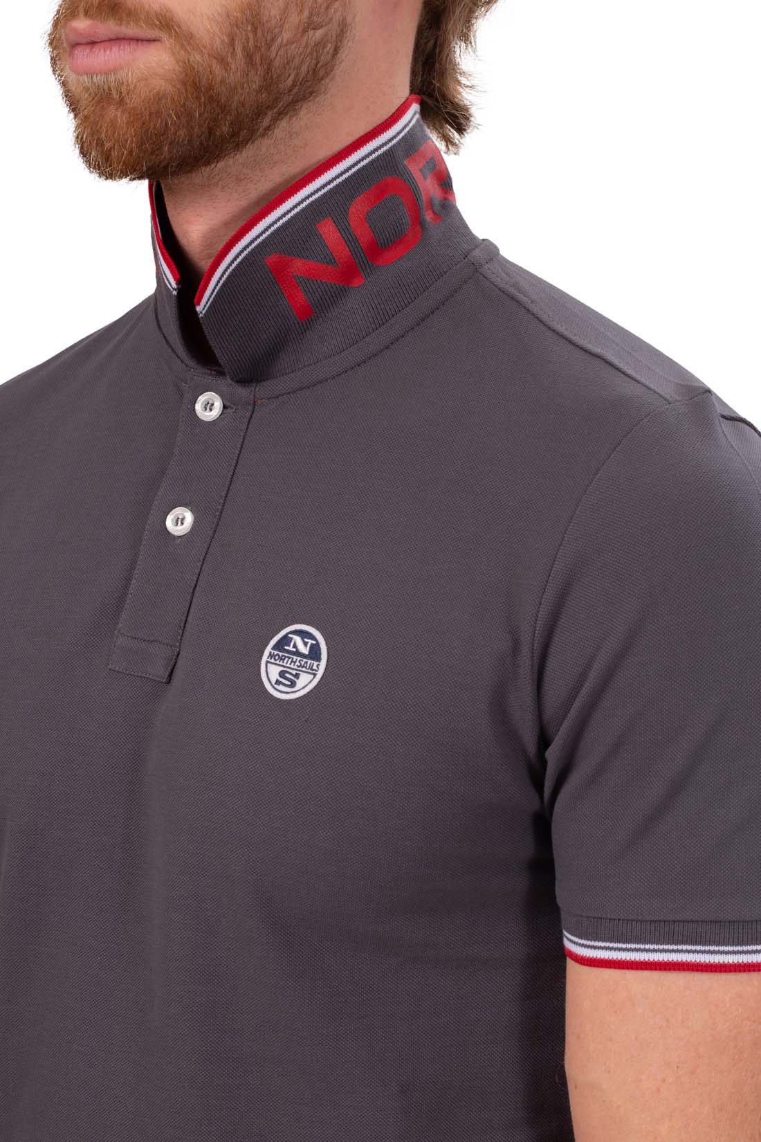 NORTH SAILS - Men's regular polo shirt with logo collar  - Size 3XL-8