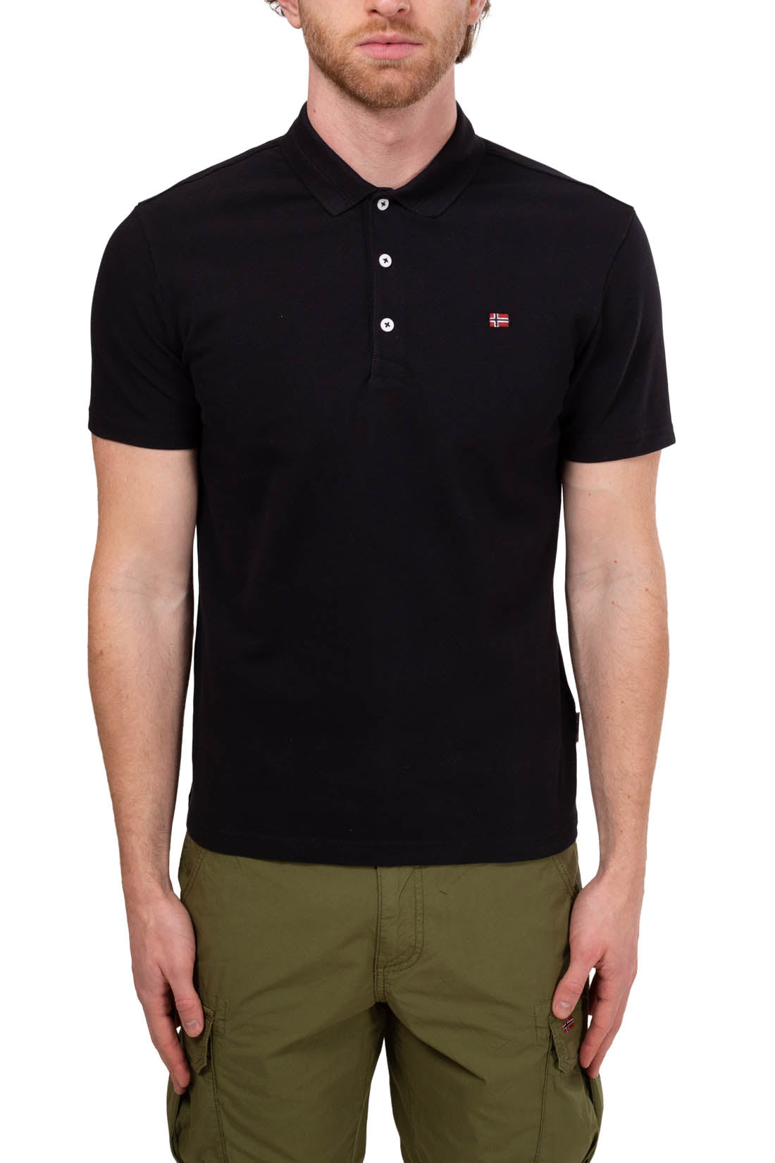 NAPAPIJRI - Men's logo patch polo shirt - Size-16