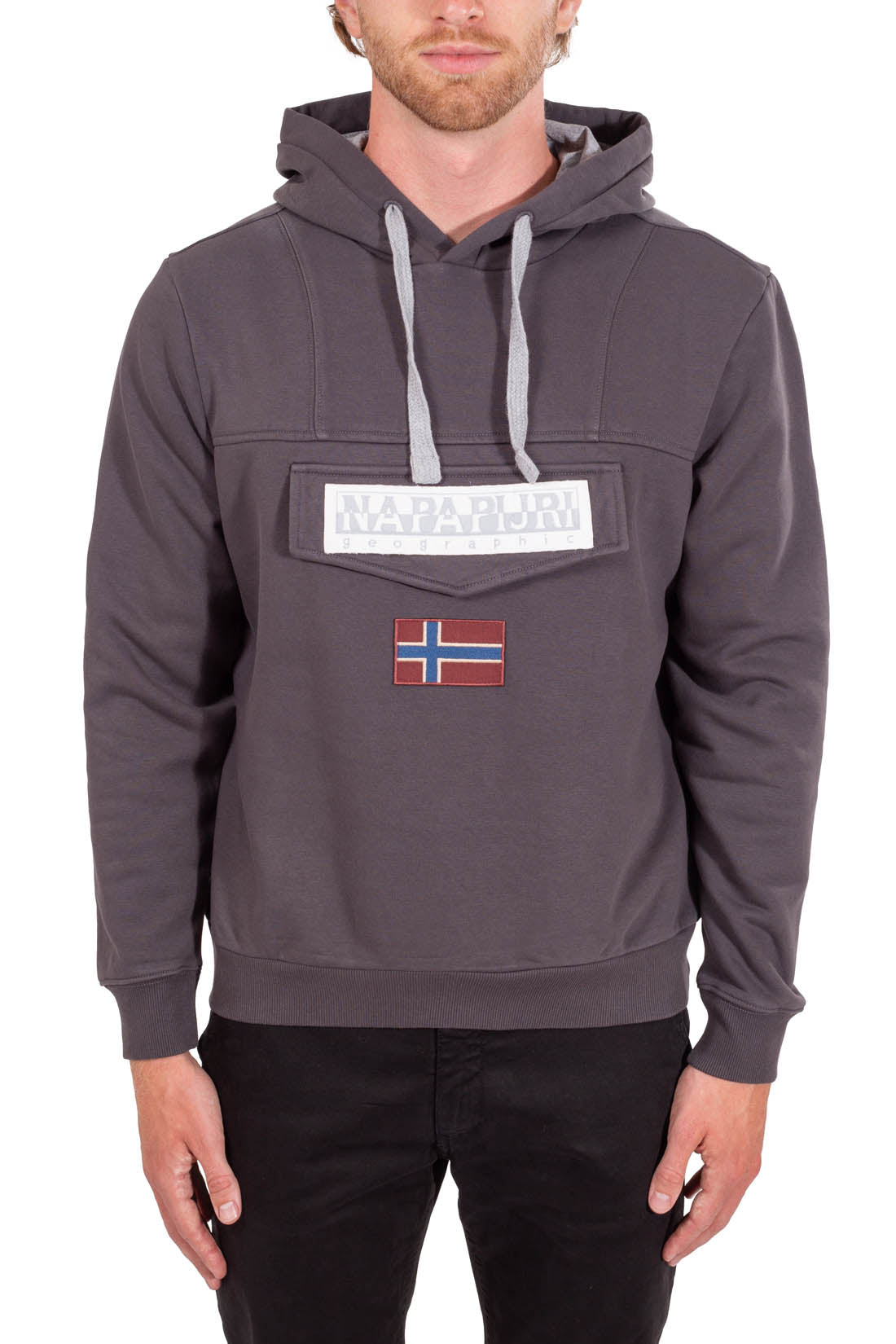 NAPAPIJRI - Men's Burgee hoodie with pocket  - Size XXS-1
