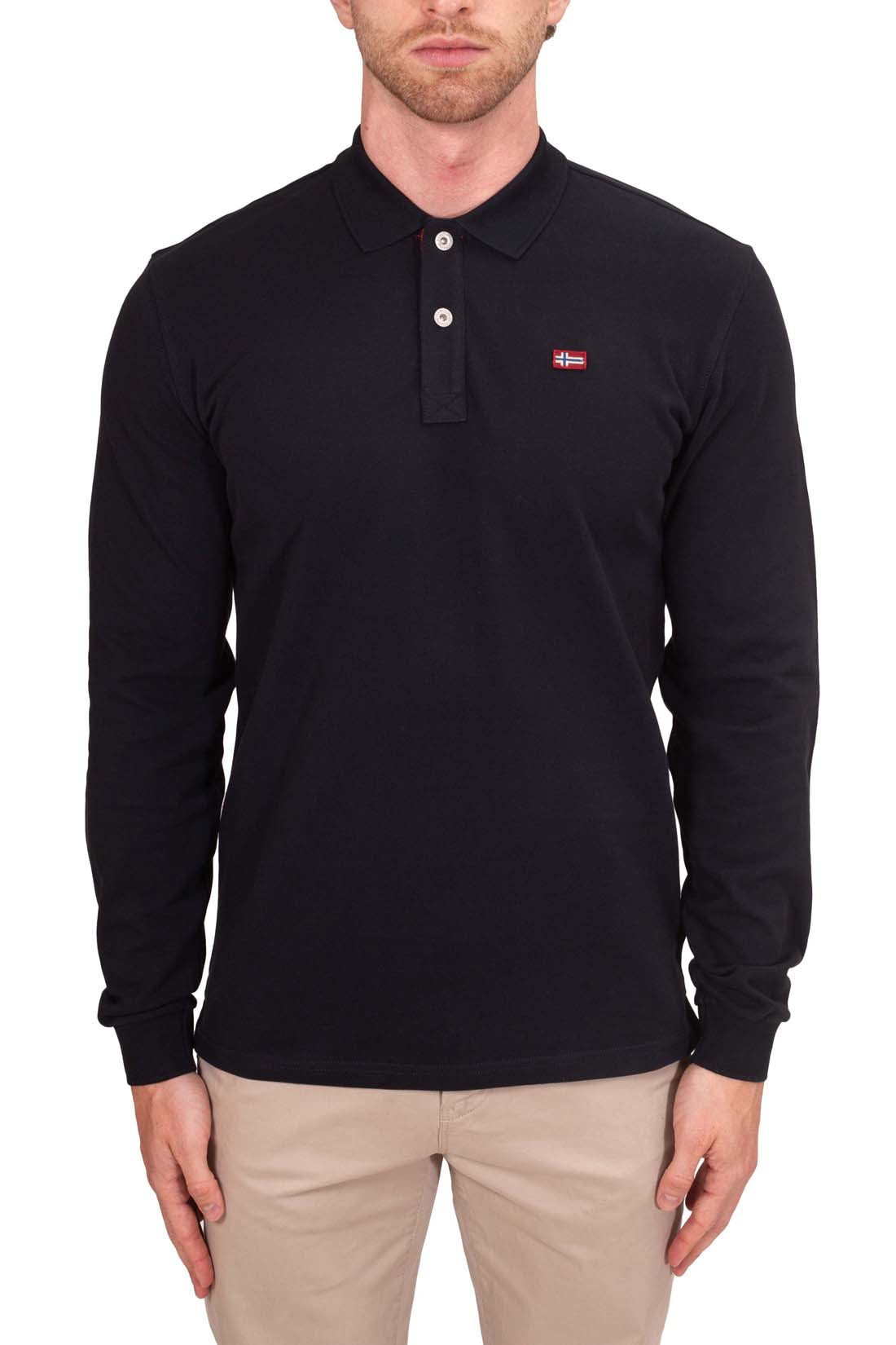 NAPAPIJRI - Men's Eruggy polo shirt with long sleeves  - Size S-0