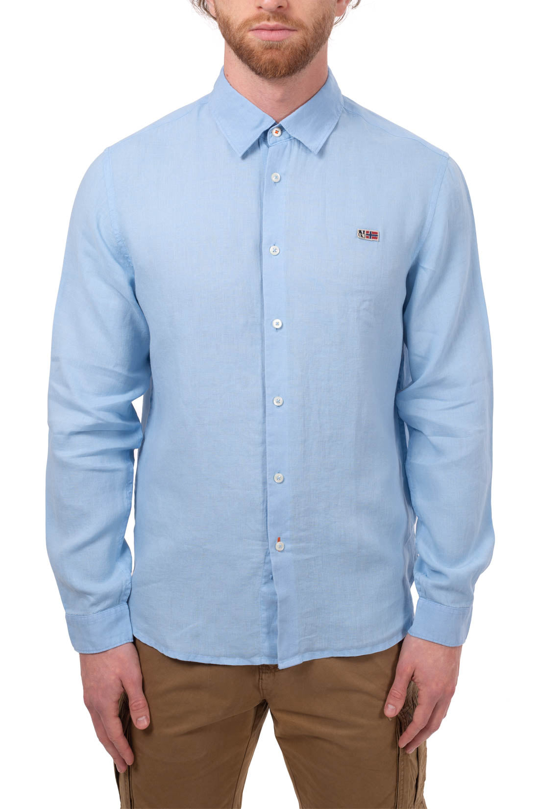 NAPAPIJRI - Men's linen Gilbert shirt  - Size 3XL-16