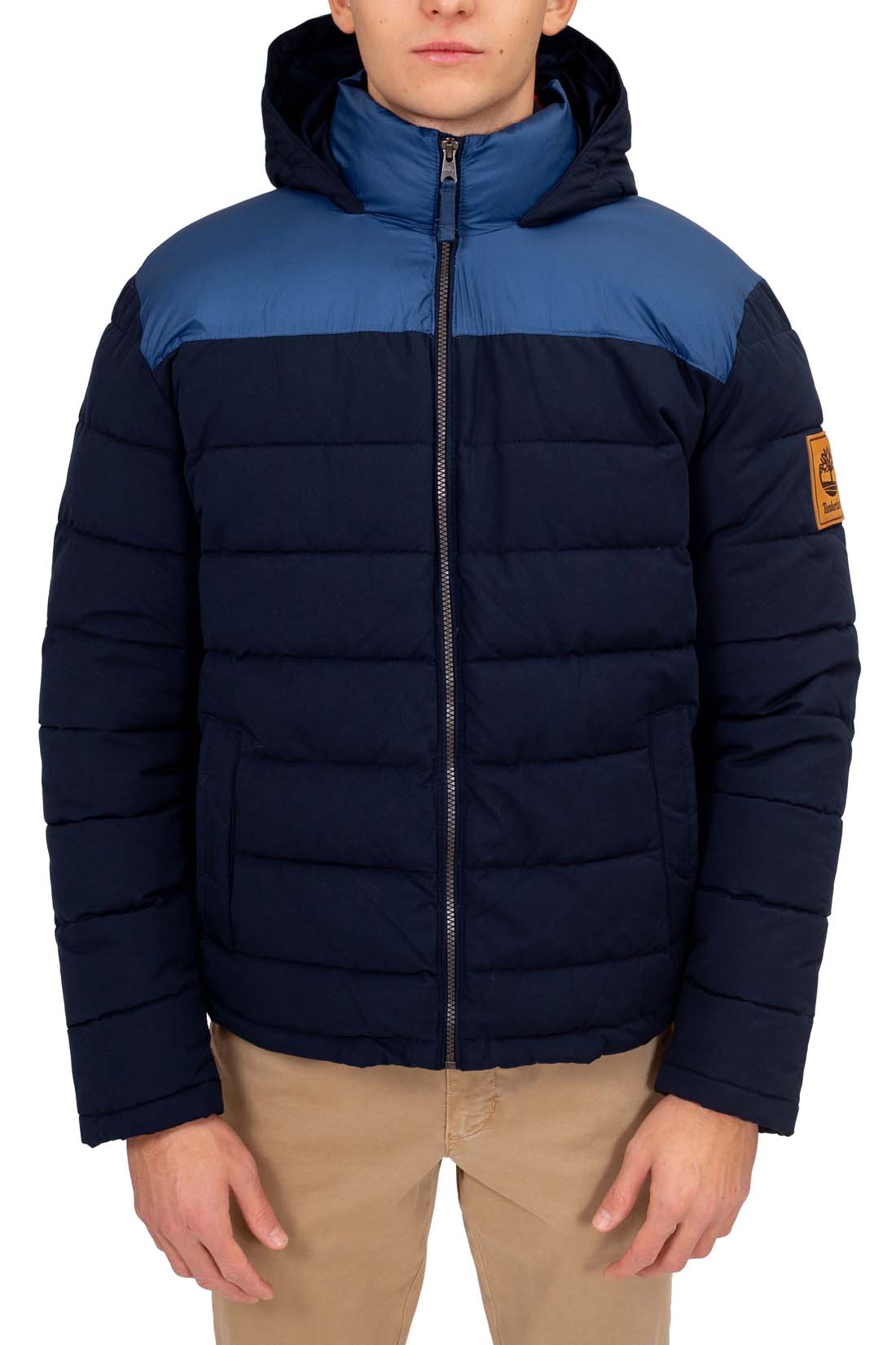 TIMBERLAND - Men's down jacket with logo patch  - Size XL