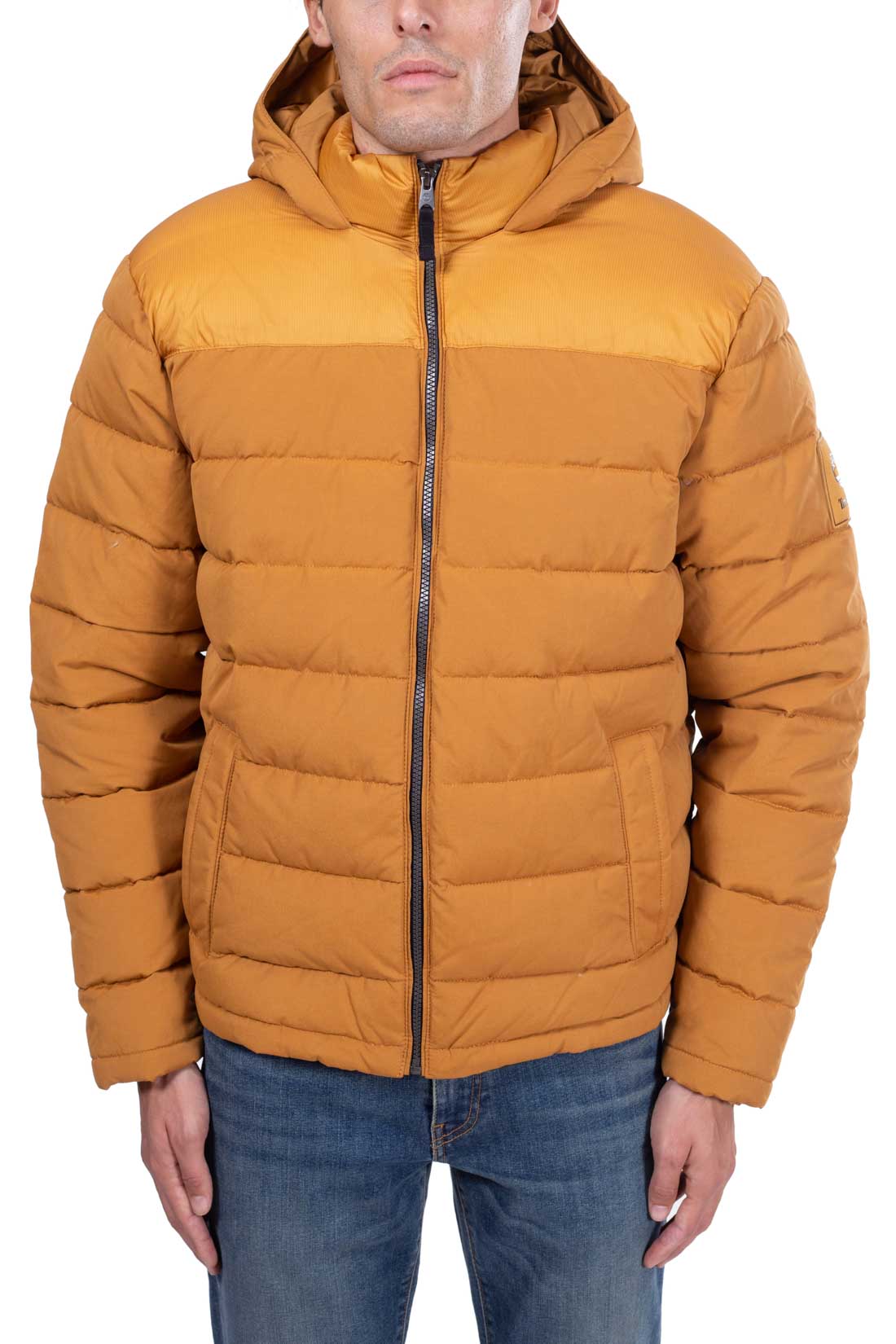 TIMBERLAND - Men's down jacket with logo patch  - Size XL