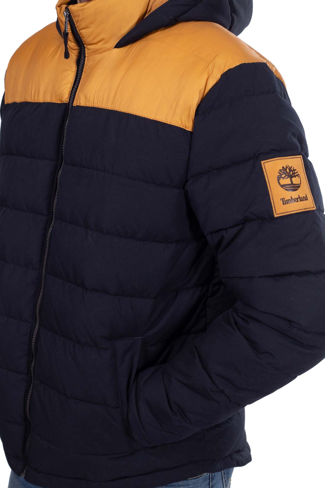 TIMBERLAND - Men's down jacket with logo patch  - Size XL