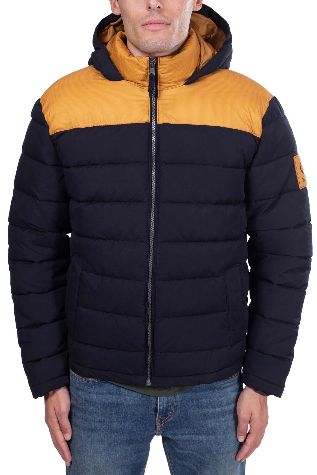 TIMBERLAND - Men's down jacket with logo patch  - Size XL