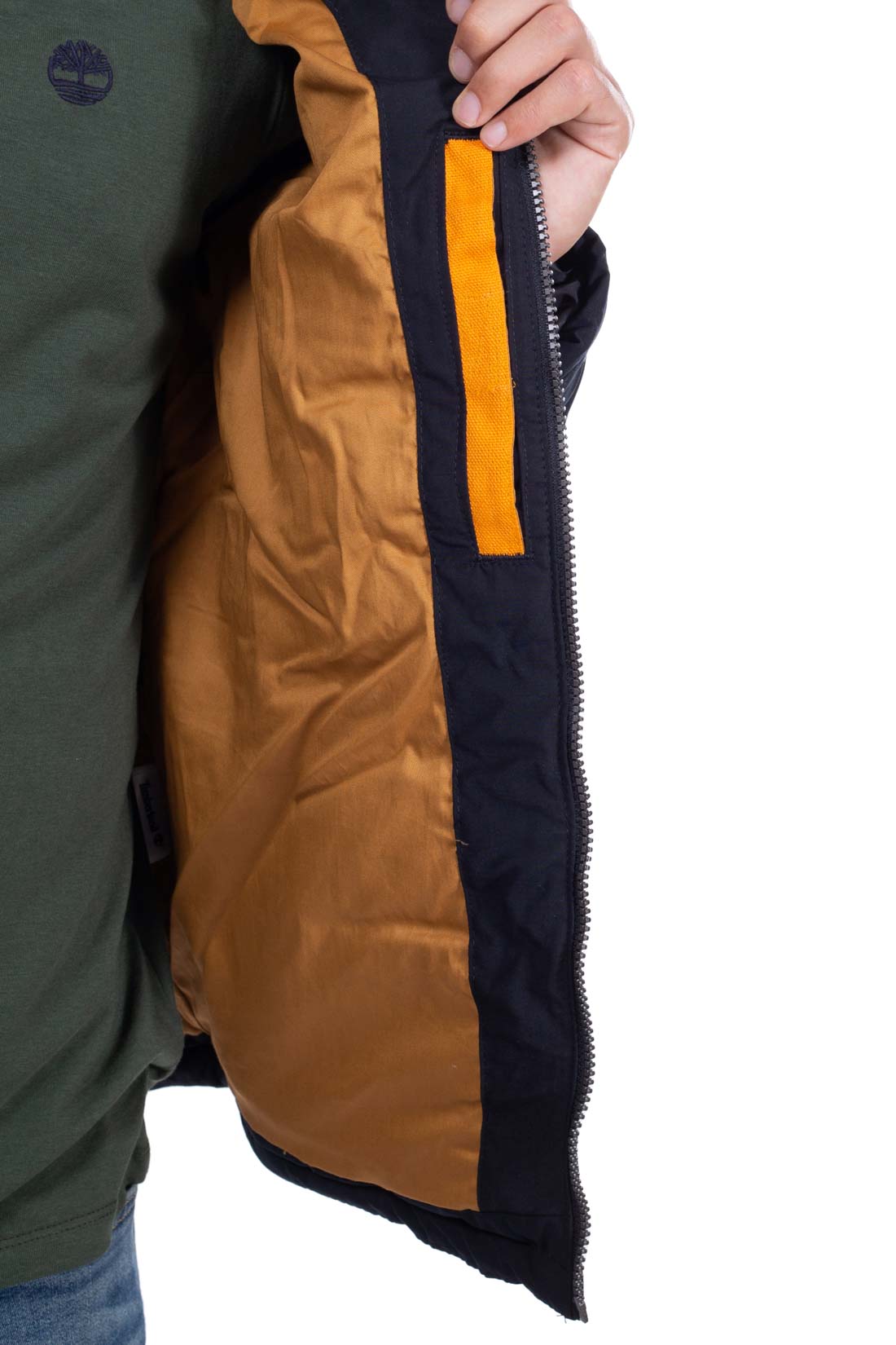 TIMBERLAND - Men's down jacket with logo patch  - Size XL
