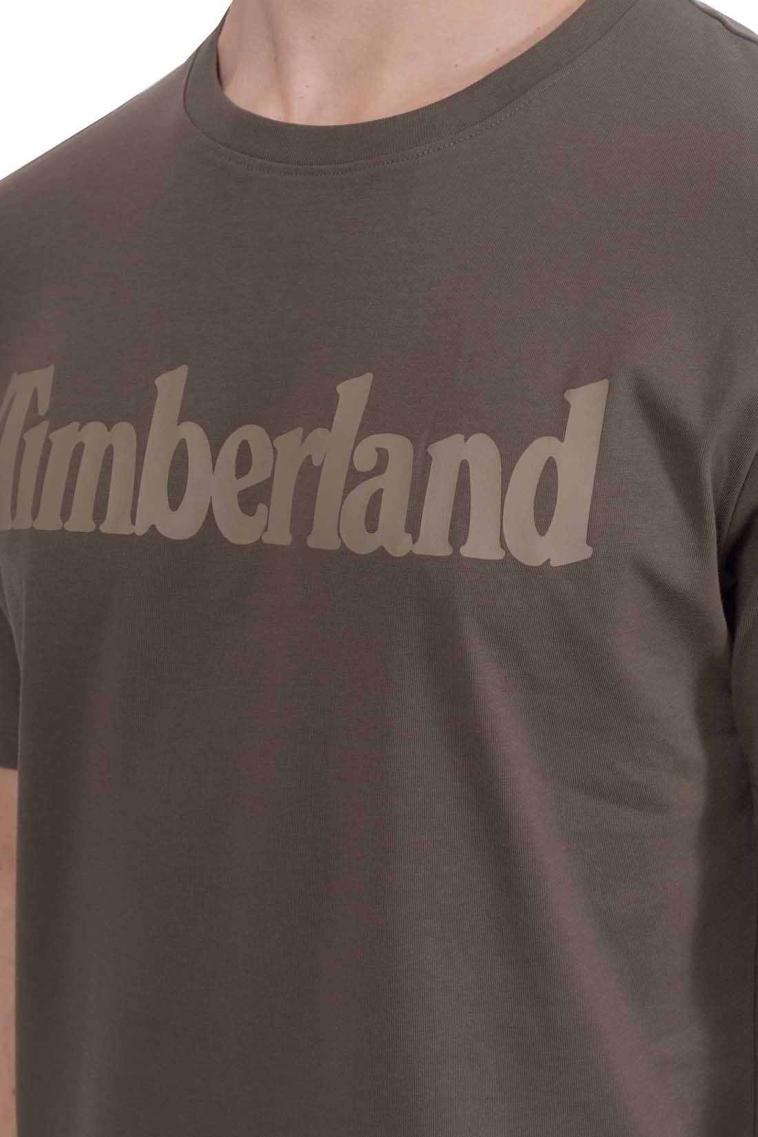 TIMBERLAND - Men's T-shirt with linear logo  - Size 3XL-12