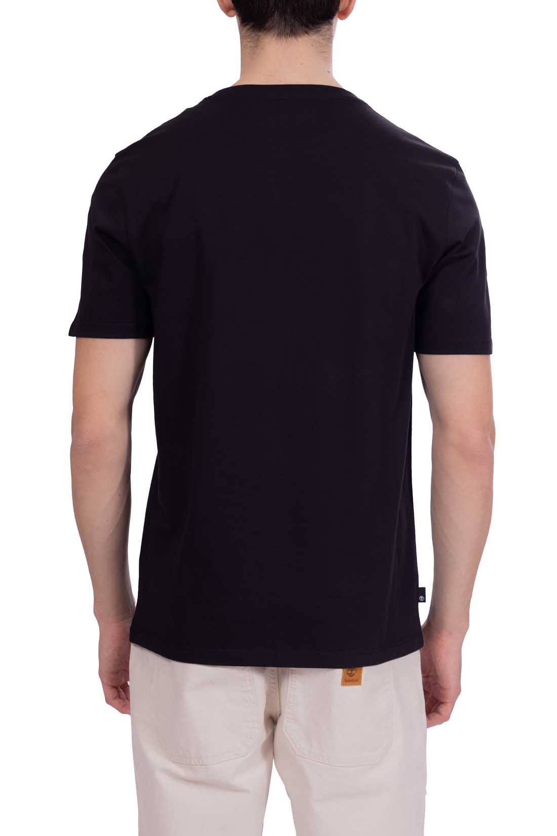 TIMBERLAND - Men's T-shirt with linear logo  - Size 3XL-42