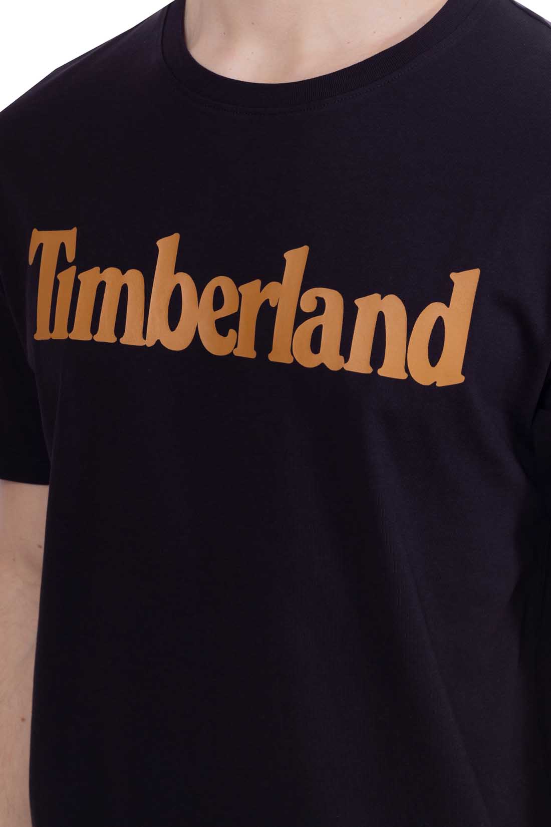 TIMBERLAND - Men's T-shirt with linear logo  - Size 3XL-36