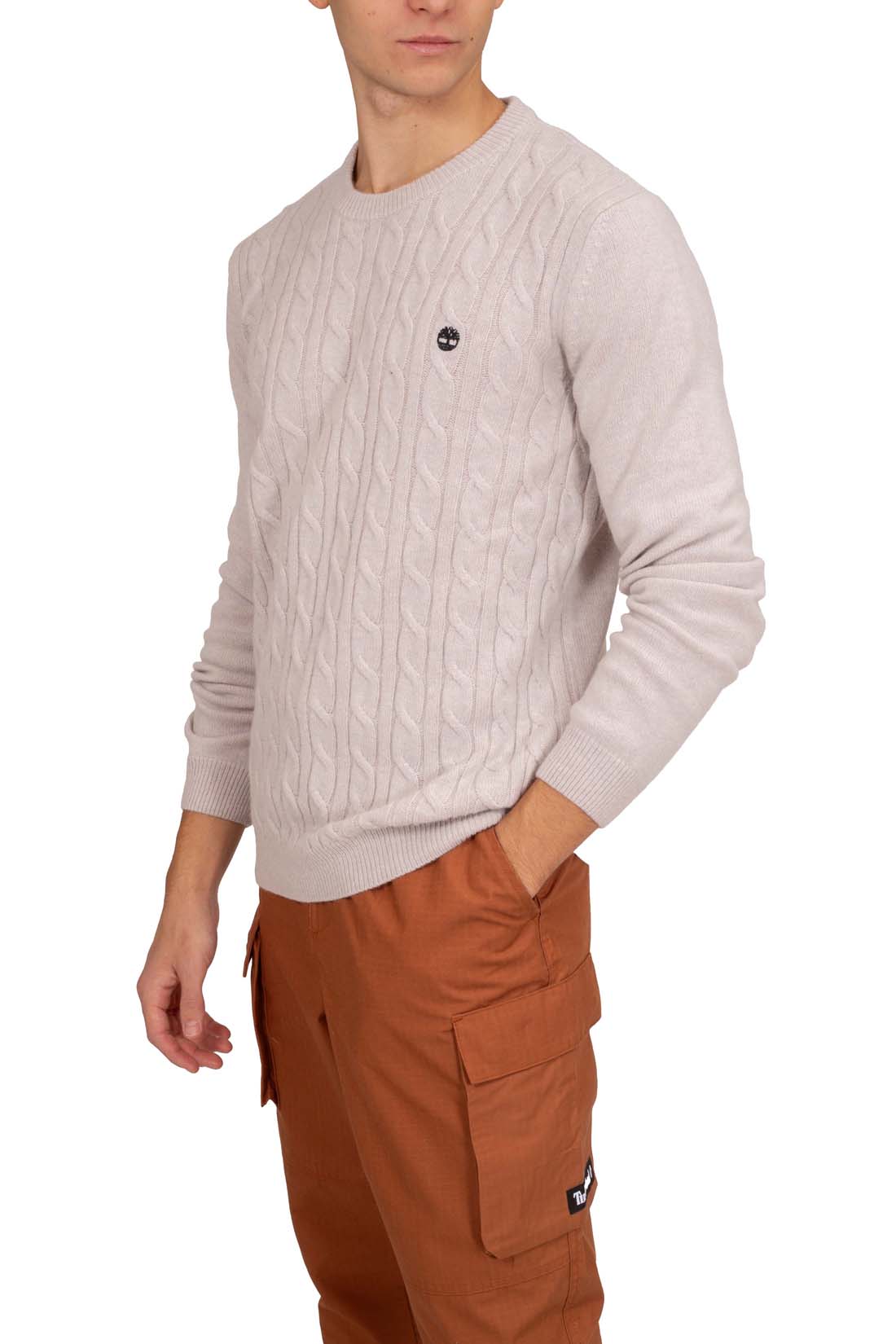 TIMBERLAND - Men's cable logo sweater - Size S-9