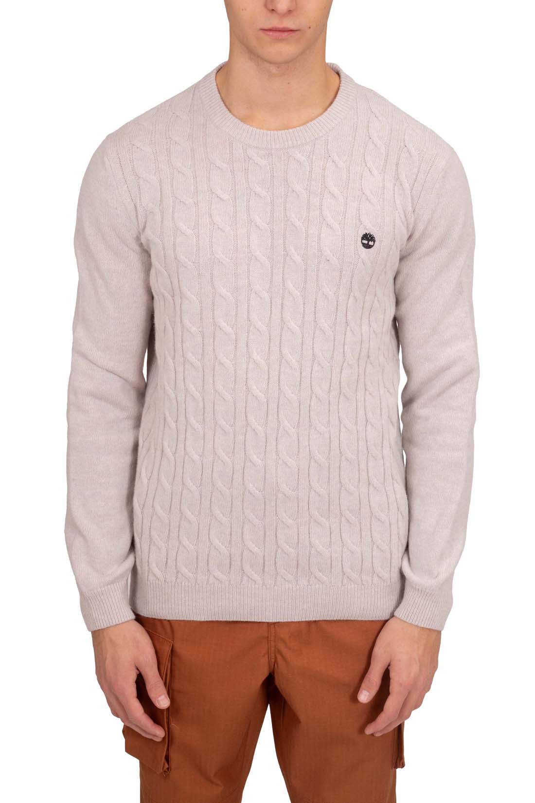 TIMBERLAND - Men's cable logo sweater - Size S-7