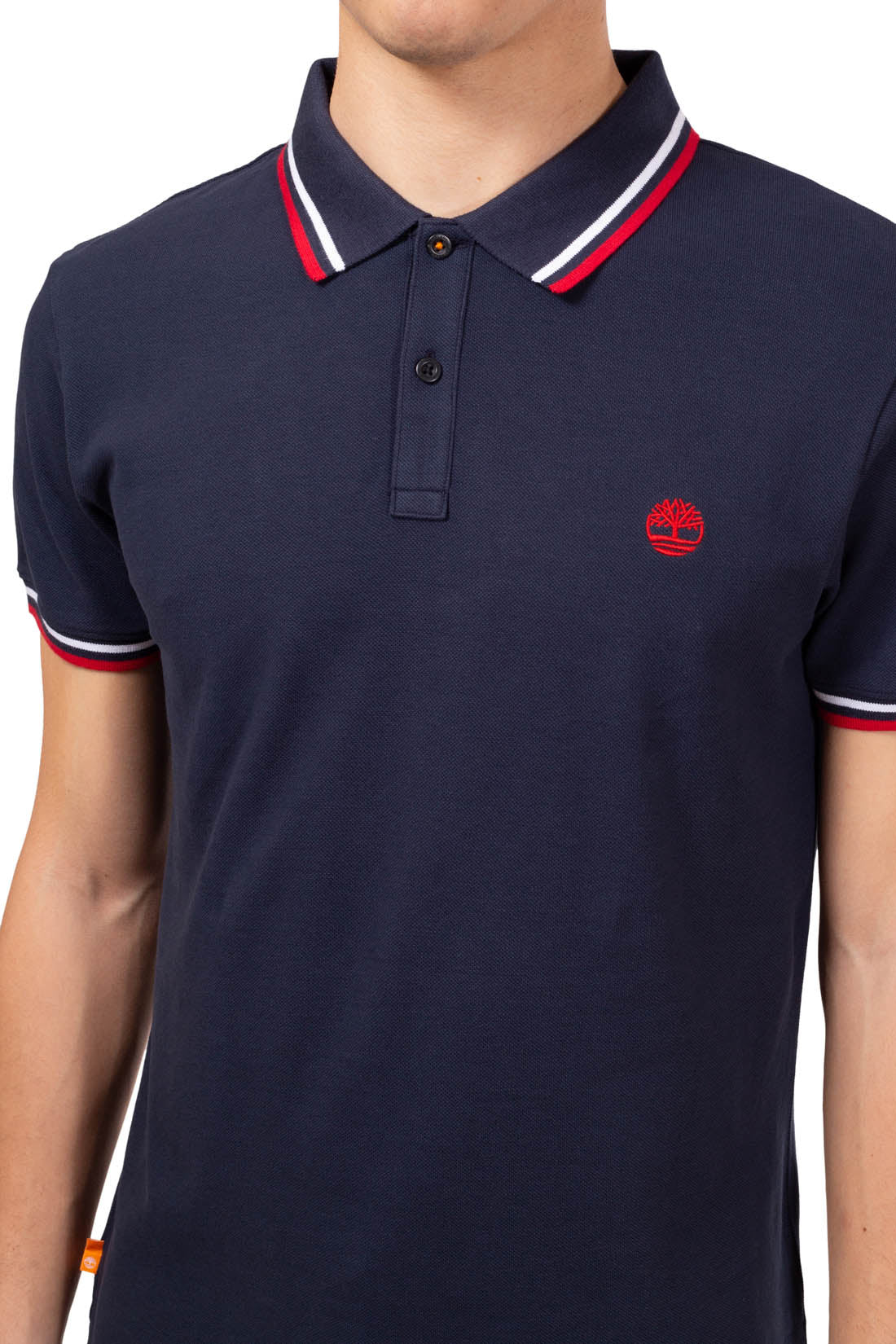 TIMBERLAND - Men's slim polo shirt with contrasting piping  - Size XXL-26