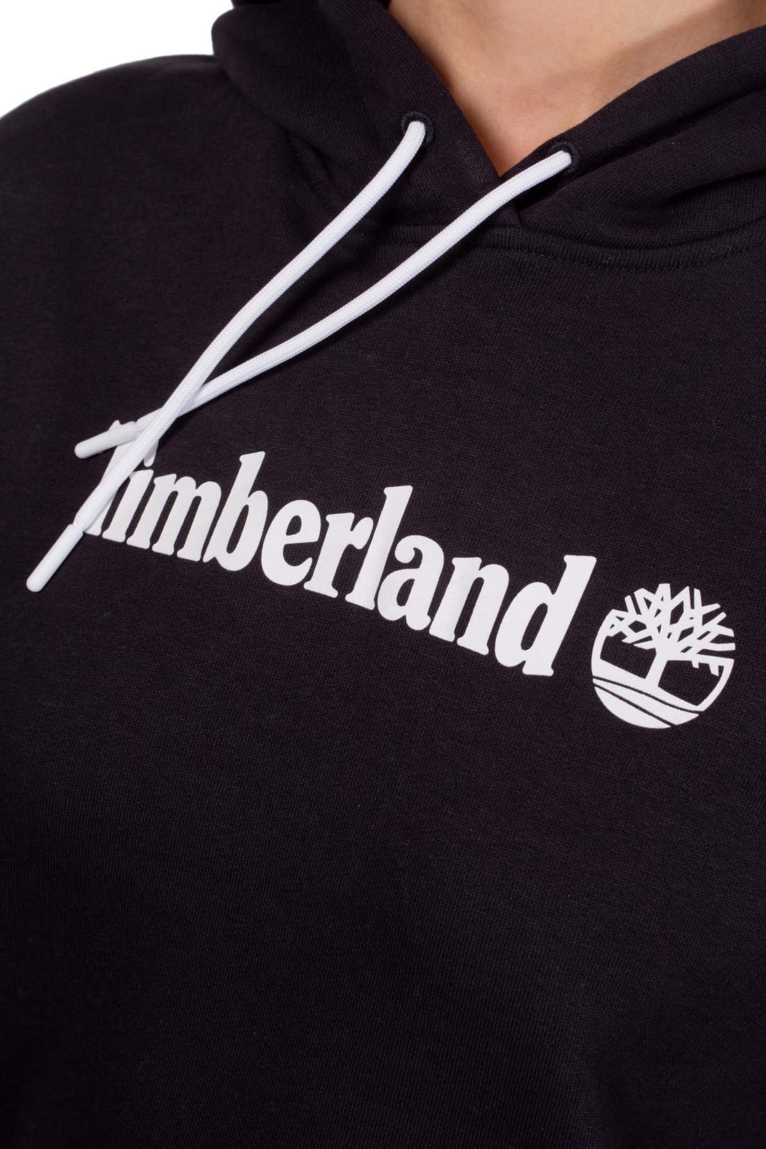 TIMBERLAND - Women's relaxed hoodie with logo  - Size L-16