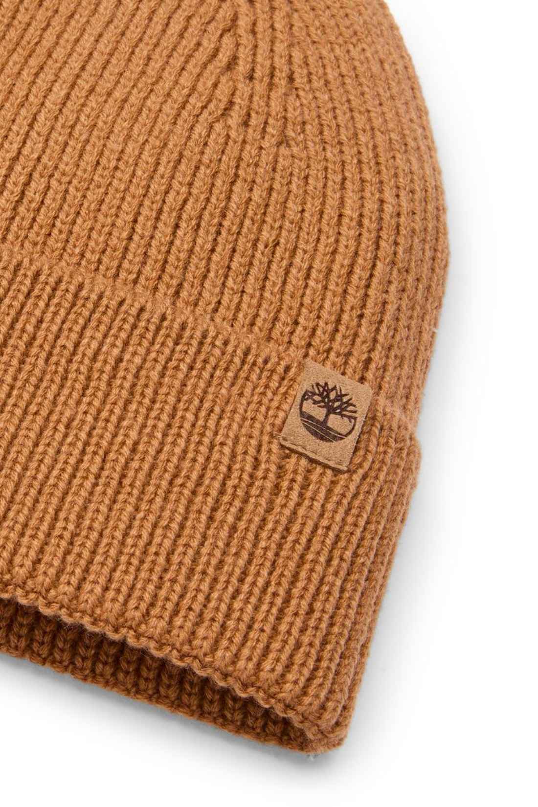TIMBERLAND - Men's ribbed beanie with logo patch  - Size OS-7