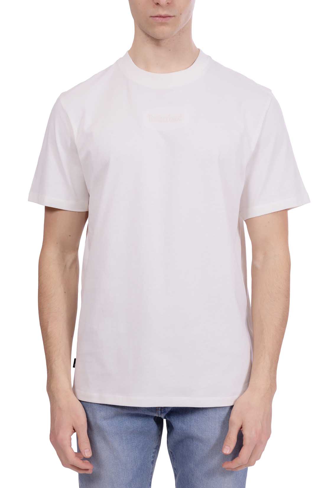 TIMBERLAND - Men's T-shirt with linear logo  - Size 3XL-47