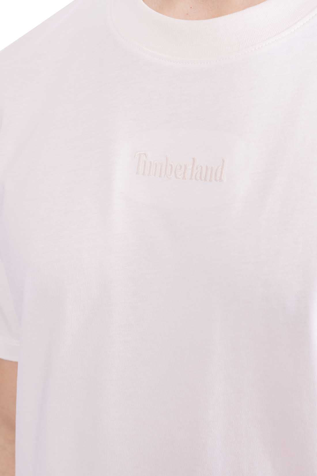 TIMBERLAND - Men's T-shirt with linear logo  - Size 3XL-40