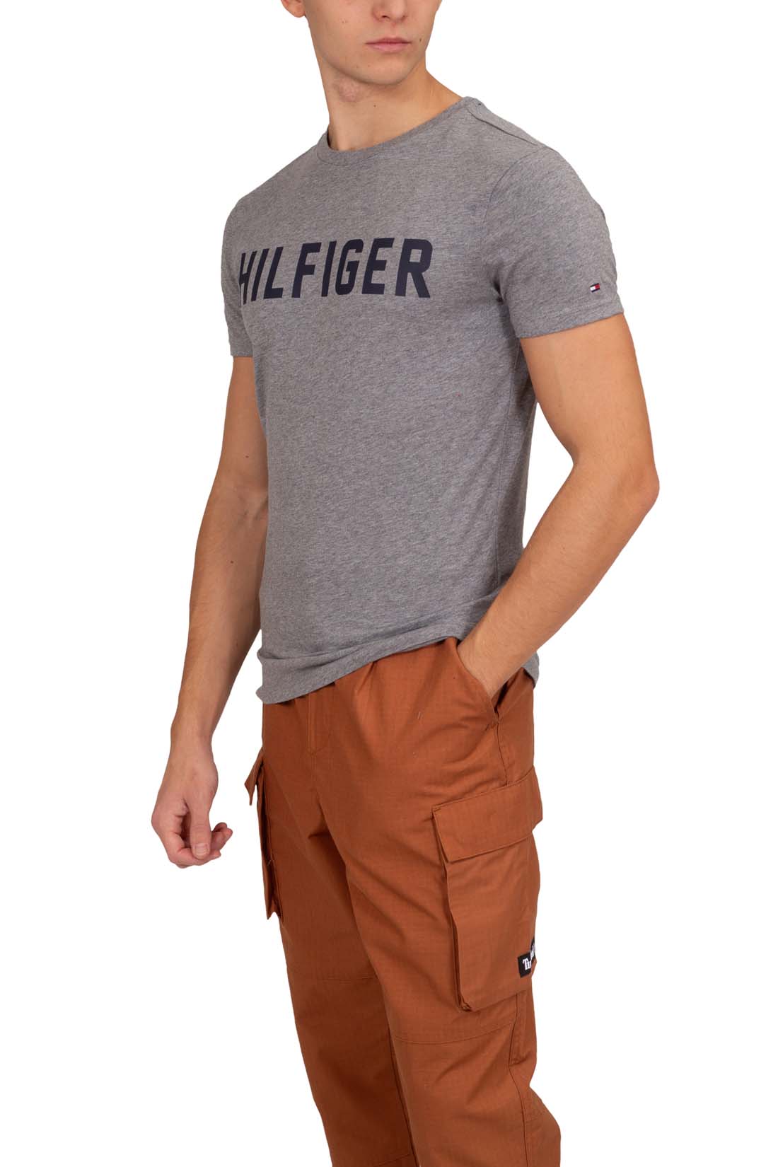 TOMMY HILFIGER - Men's regular T-shirt with bold logo-3