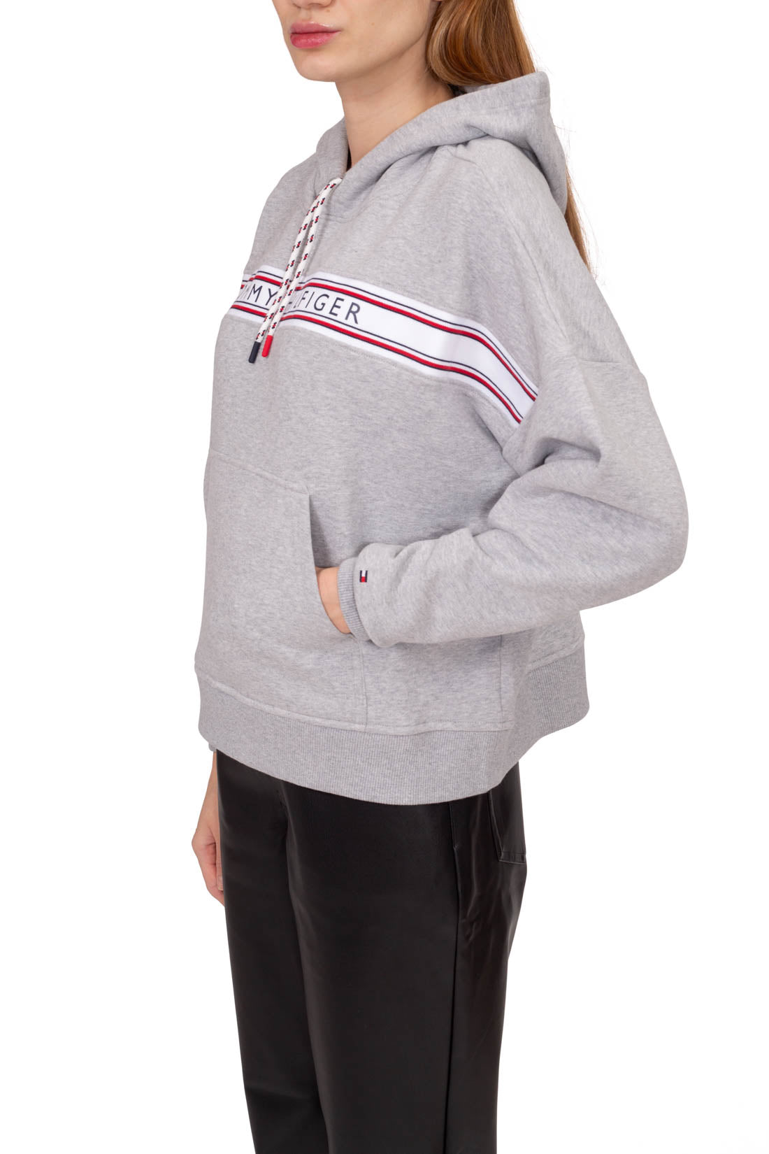 TOMMY HILFIGER - Women's hoodie with logo taping-3